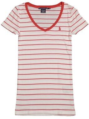 NWOT Ralph Lauren Sport Striped V-neck Tee / Small